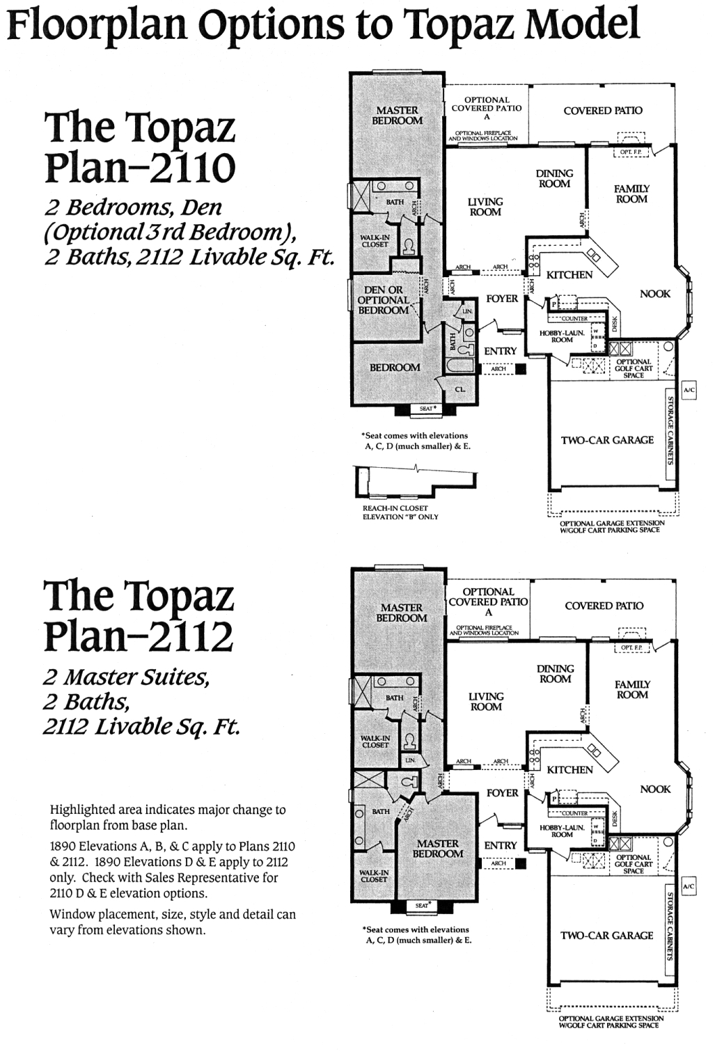 TOPAZ 2110-2112 OPTIONS